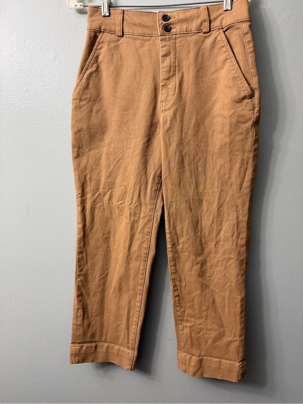 everlane tan leg crop pant trouser Pants in Camel 8